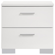 Pemberly Row 5 Piece Eastern King LED Bedroom Set in White High Gloss