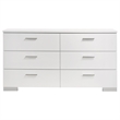 Pemberly Row 5 Piece Eastern King LED Bedroom Set in White High Gloss