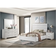 Pemberly Row 4 Piece Twin Platform Bedroom Set in White High Gloss