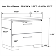 Pemberly Row 4 Piece Queen Platform Bedroom Set in White Faux Leather