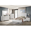 Pemberly Row 5 Piece Twin Platform Bedroom Set in White High Gloss