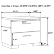 Pemberly Row 5 Piece Twin Platform Bedroom Set in White High Gloss