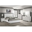 Pemberly Row 5 Piece Queen Platform Bedroom Set in White High Gloss