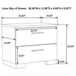 Pemberly Row 5 Piece Queen Platform Bedroom Set in White High Gloss