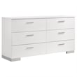 Pemberly Row 5 Piece Queen Platform Bedroom Set in White High Gloss