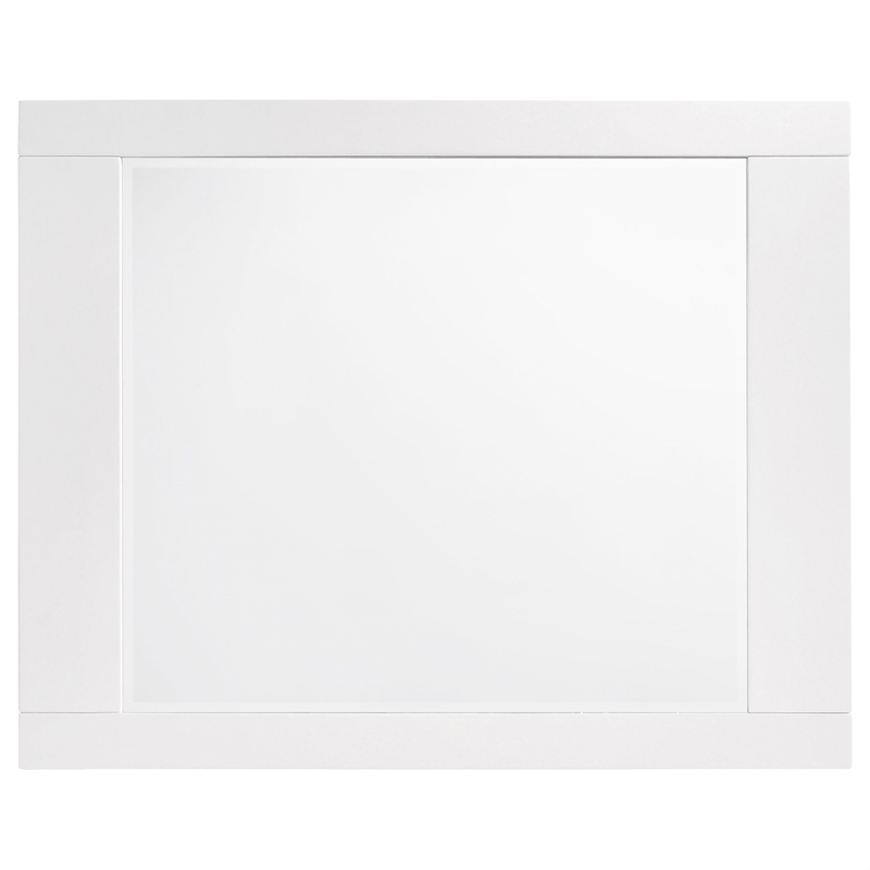 Pemberly Row 5 Piece Queen Platform Bedroom Set in White High Gloss