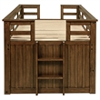 Pemberly Row Wood Twin Captains Bed With Trundle in Medium Brown