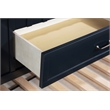 Pemberly Row Wood Twin Captains Bed With Trundle in Navy Blue