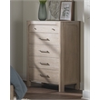 Pemberly Row 5-drawer Wood Bedroom Chest in Weathered Mango Brown