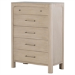 Pemberly Row 5-drawer Wood Bedroom Chest in Weathered Mango Brown