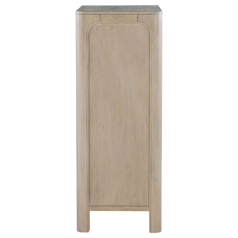 Pemberly Row 5-drawer Wood Bedroom Chest in Weathered Mango Brown