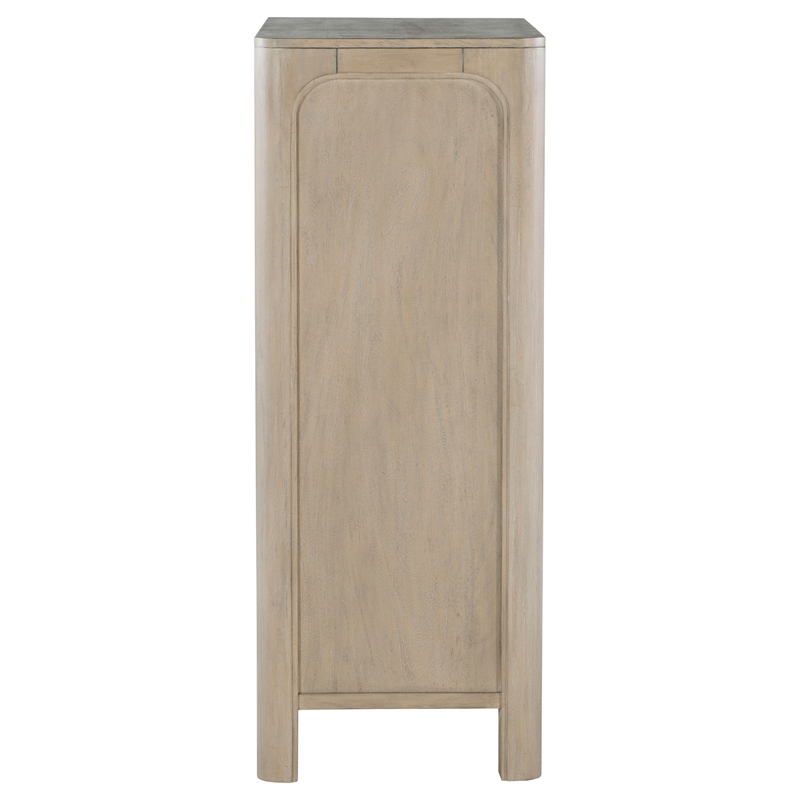 Pemberly Row 5-drawer Wood Bedroom Chest in Weathered Mango Brown