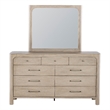 Pemberly Row 9-drawer Wood Bedroom Dresser with Mirror in Mango Brown