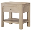 Pemberly Row 1-drawer Wood Nightstand in Weathered Mango Brown