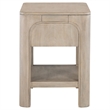 Pemberly Row 1-drawer Wood Nightstand in Weathered Mango Brown