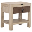 Pemberly Row 1-drawer Wood Nightstand in Weathered Mango Brown