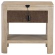 Pemberly Row 1-drawer Wood Nightstand in Weathered Mango Brown