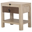 Pemberly Row 1-drawer Wood Nightstand in Weathered Mango Brown