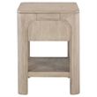 Pemberly Row 1-drawer Wood Nightstand in Weathered Mango Brown
