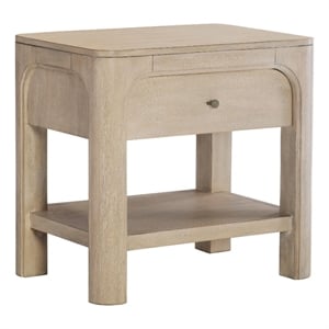 Pemberly Row 1-drawer Wood Nightstand in Weathered Mango Brown