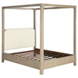 Pemberly Row 5-Piece Wood Queen Canopy Bedroom Set in Mango Brown