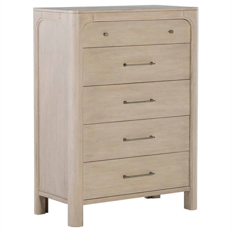 Pemberly Row 5-Piece Wood Queen Canopy Bedroom Set in Mango Brown