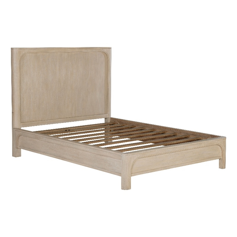 Pemberly Row 4-Piece Wood Queen Bedroom Set in Weathered Mango Brown