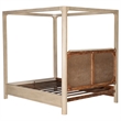 Pemberly Row 5-Piece Wood California King Canopy Bedroom Set in Mango Brown