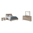 Pemberly Row 5-Piece Wood California King Canopy Bedroom Set in Mango Brown