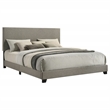 Pemberly Row Fabric Upholstered California King Panel Bed in Taupe