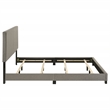 Pemberly Row Fabric Upholstered California King Panel Bed in Taupe