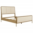 Pemberly Row 56-inch Queen Upholstered Panel Bed in Cream and Sand Wash