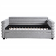 Pemberly Row Boucle Upholstered Twin Day Bed with Trundle in Grey