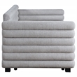 Pemberly Row Boucle Upholstered Twin Day Bed with Trundle in Grey