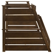 Pemberly Row Wood Veneer Twin Over Full Bunk Bed with Slat Kit in Walnut