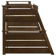 Pemberly Row Wood Veneer Twin Over Full Bunk Bed with Slat Kit in Walnut
