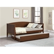 Pemberly Row Modern Classic Wood Twin Daybed with Trundle in Medium Walnut