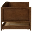 Pemberly Row Modern Classic Wood Twin Daybed with Trundle in Medium Walnut
