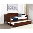 Pemberly Row Modern Classic Wood Twin Panel Daybed with Trundle in Cherry