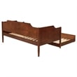 Pemberly Row Modern Classic Wood Twin Panel Daybed with Trundle in Cherry