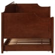 Pemberly Row Modern Classic Wood Twin Panel Daybed with Trundle in Cherry