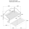 Pemberly Row Modern Classic Wood Twin Panel Daybed with Trundle in Cherry