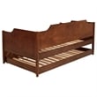 Pemberly Row Modern Classic Wood Twin Panel Daybed with Trundle in Cherry