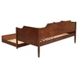 Pemberly Row Modern Classic Wood Twin Panel Daybed with Trundle in Cherry