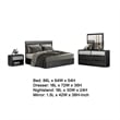 Pemberly Row 4-Piece Queen Bedroom Set with USB Bedside Table in Ash Gray