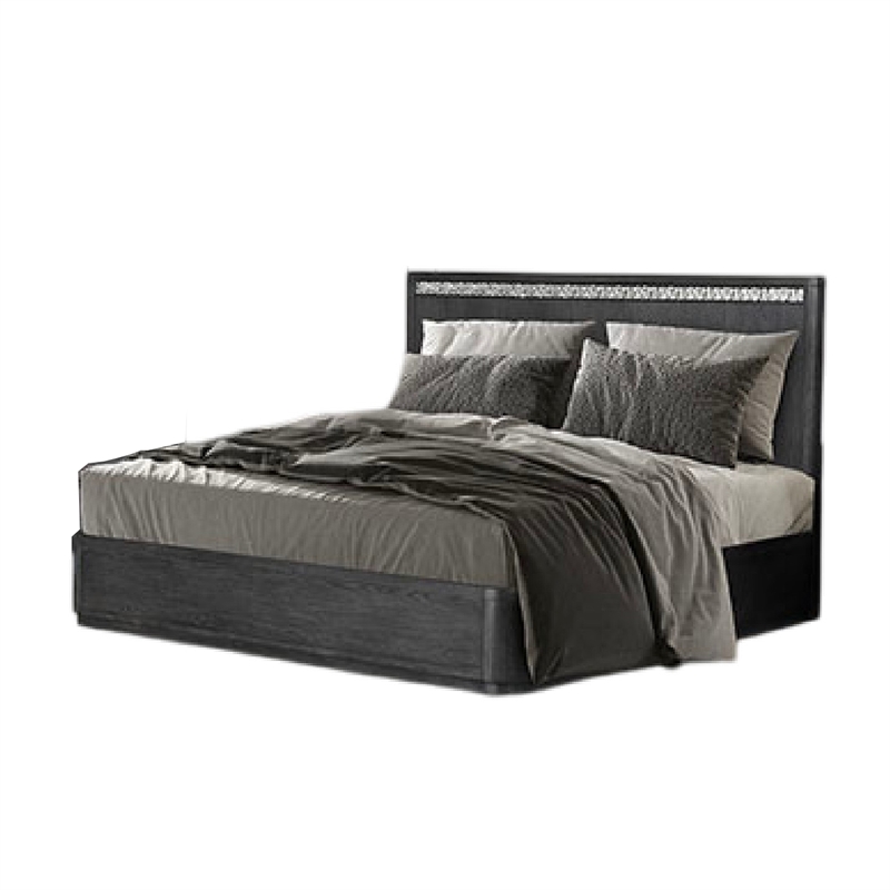 Pemberly Row 4-Piece Queen Bedroom Set with USB Bedside Table in Ash Gray