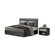 Pemberly Row 4-Piece Queen Bedroom Set with USB Nightstand in Ash Gray Wood