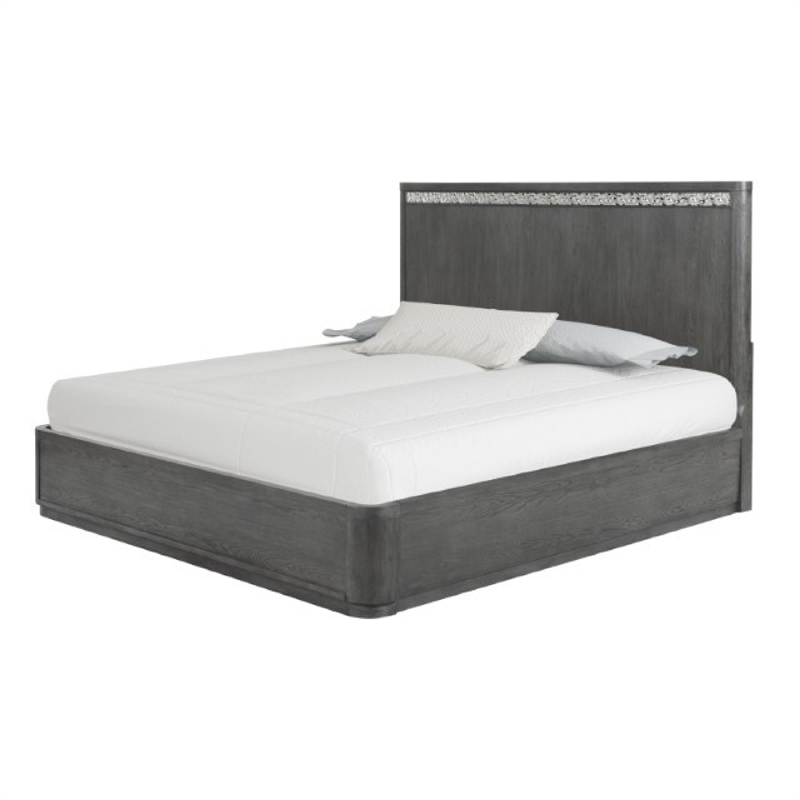 Pemberly Row 5-Piece Queen Bedroom Set with USB Nightstand in Ash Gray Wood