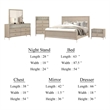 Pemberly Row 5-Piece Queen Bedroom Set with Chest in Natural Oak Brown