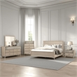 Pemberly Row 5-Piece Queen Bedroom Set with Chest in Natural Oak Brown